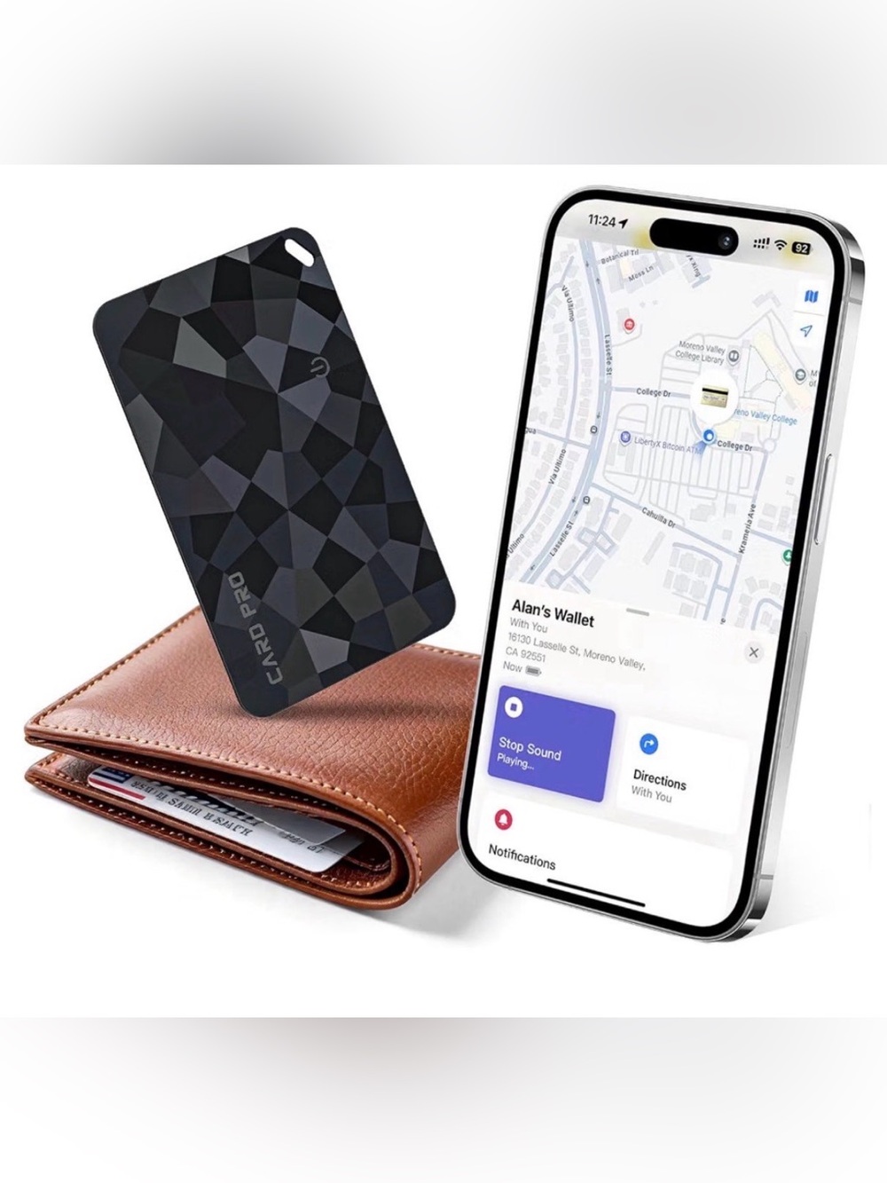2026 MFi Certified Wallet Tracker Card Compatible with Apple Find My (iOS Only)